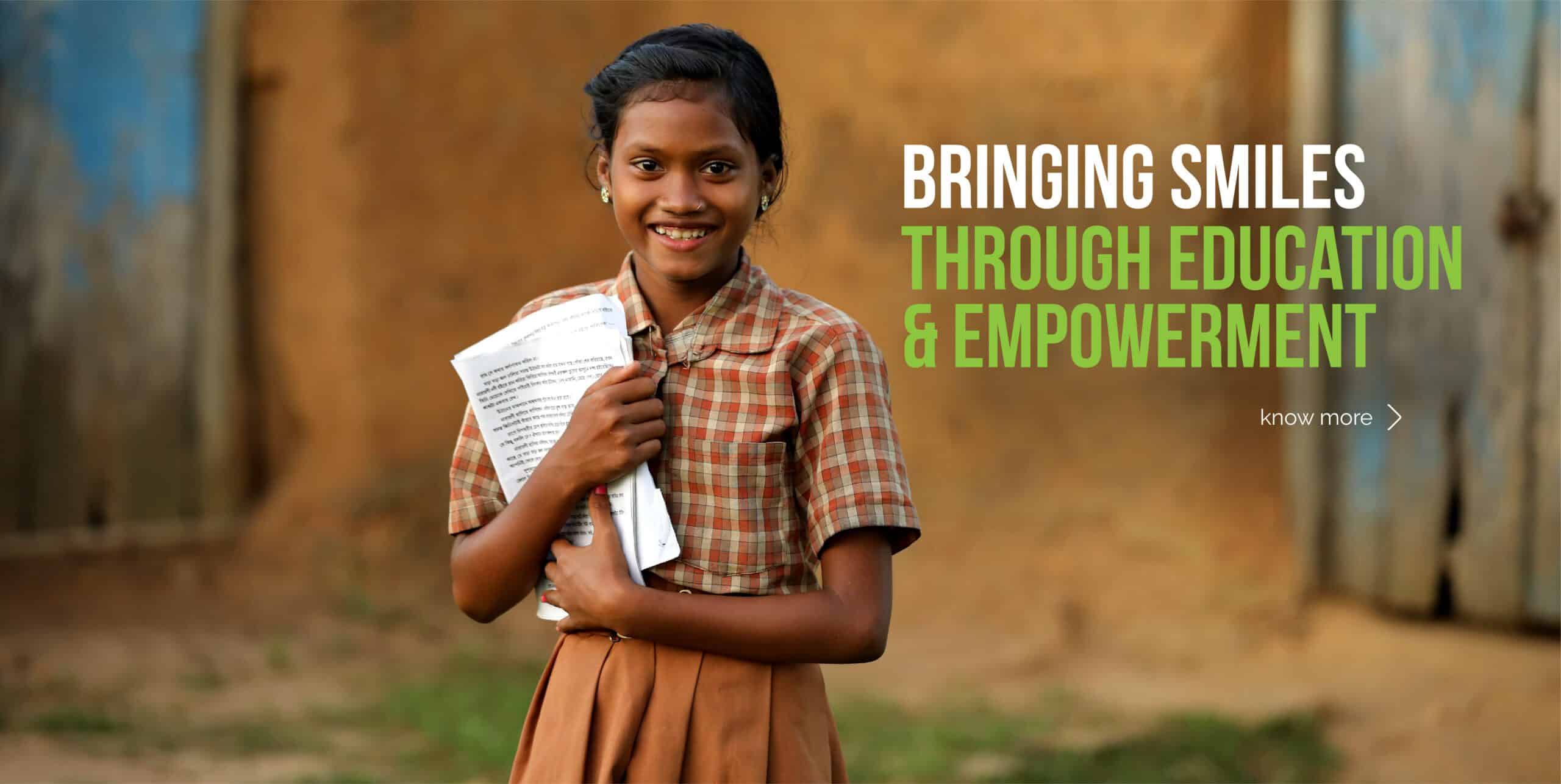 Happy children benefiting from the trust's initiatives